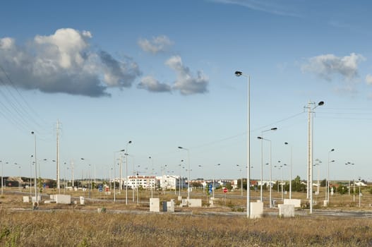 Fully infra-structured vacant lots ready for construction in the industrial park of Evora, Portugal