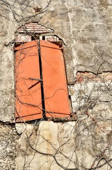 Window on a building of over 200 years old