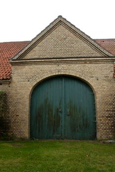  Old vintage barn in a farm agriculture background image    