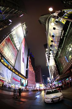 NEW YORK CITY - OCT 10: Times Square, featured with Broadway Theaters and huge number of LED signs, is a symbol of New York City and the United States, October 10, 2012 in Manhattan, New York City
