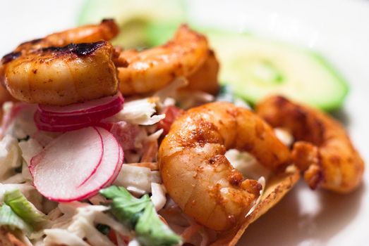 Shrimp Tostadas with Avocado Ready to Eat