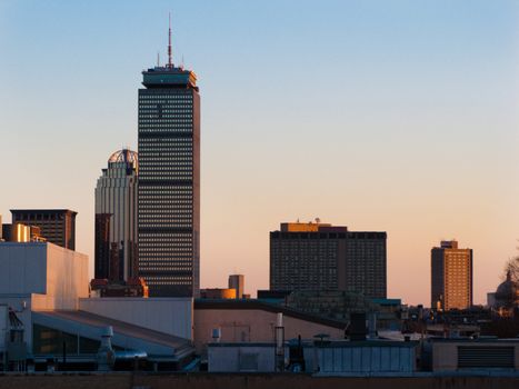 Boston's Back Bay seen over the roofs of MIT