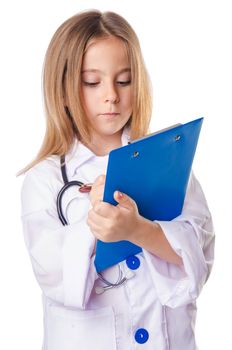 Little girl in doctor costume
