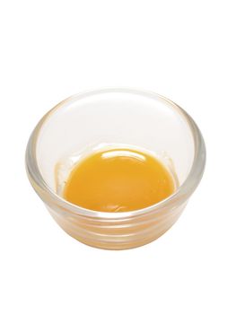 close up of a separated egg yolk