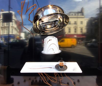 Nespresso display in London, England, UK