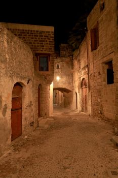 The ancient street of the knights in Rhodes Greece