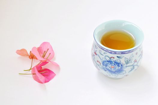 Traditional Chinese teaset on a white background