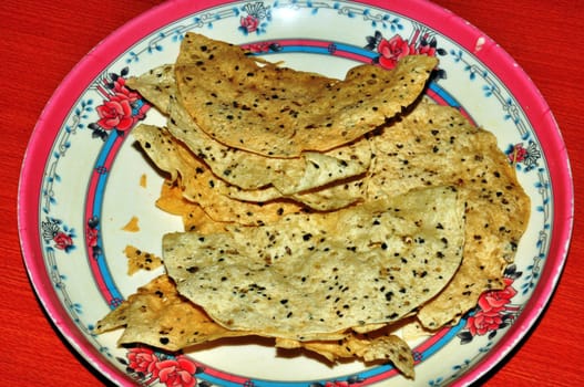 an indian food chappatti served in a restaurant in Sikkim India