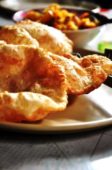 puri served as breakfast in Sikkim India