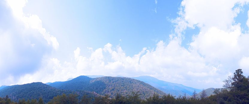 Blue Ridge Parkway Scenic Landscape Appalachian Mountains Ridges Sunset Layers over Great Smoky Mountains National Park