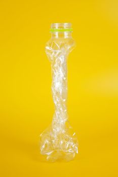Empty used plastic bottle