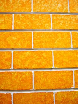Orange patterened walls in Mexico