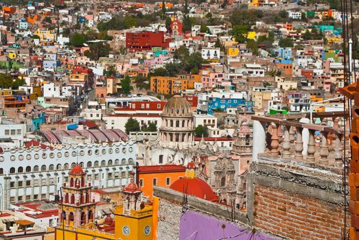 GUANAJUATO, GUANAJUATO/MEXICO � FEBRUARY 19: Guanajuato World Heritage Site, historic city view of 16th century buildings and houses of vivid colors shown on February 19, 2010 in Guanajuato, Mexico.