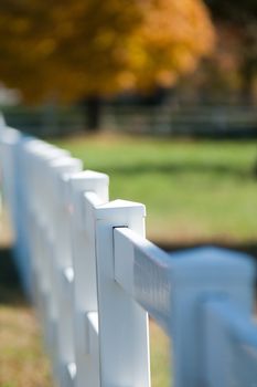 white vinyl fence