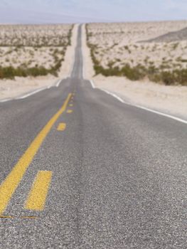 Endless road at the desert