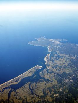 USA East Coast (Hampton Beach) from above