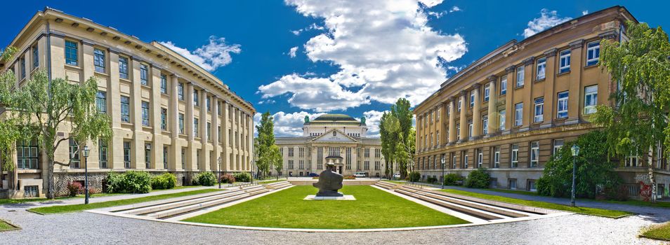 Zagreb architecture panoramic view, National state archives of Croatia