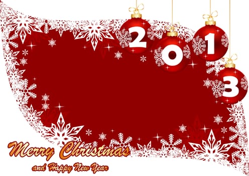 Greeting card for Christmas and New Year