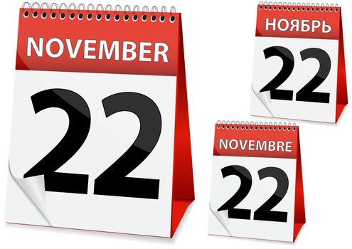 icon in the form of a calendar for Thanksgiving Day