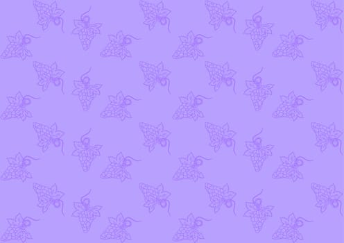 Seamless pattern with grapes on purple background