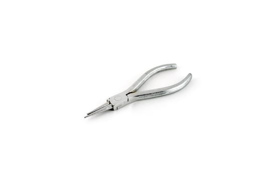 Round-nose pliers over white