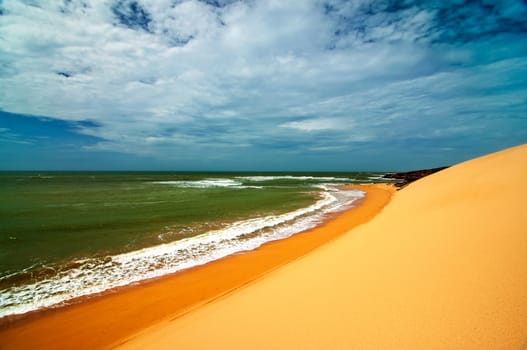 A view of the Colombian coastline in La Guajira