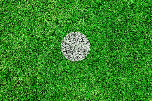 The white spot on a football pitch,center spot,penalty spot