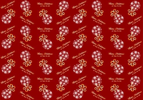 Seamless pattern with Christmas ball  for the new year and Christmas