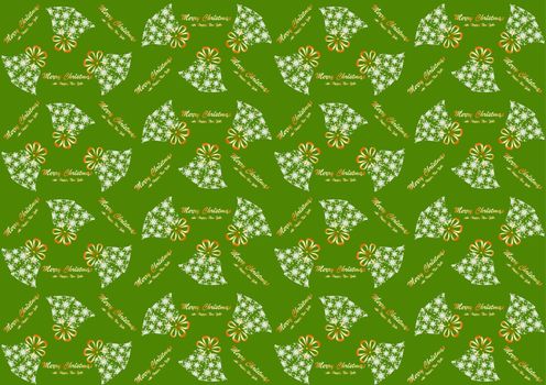 Seamless pattern with Christmas bells for the new year and Christmas