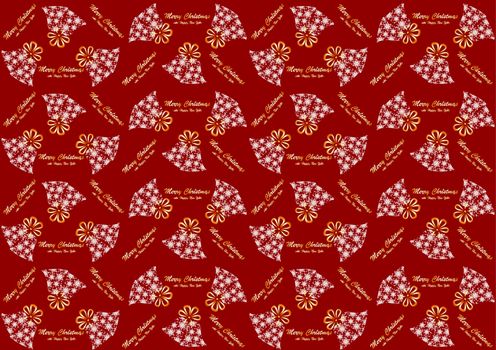 Seamless pattern with Christmas bells for the new year and Christmas