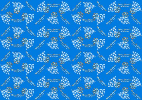 Seamless pattern with Christmas bells for the new year and Christmas