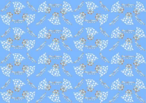 Seamless pattern with Christmas bells for the new year and Christmas