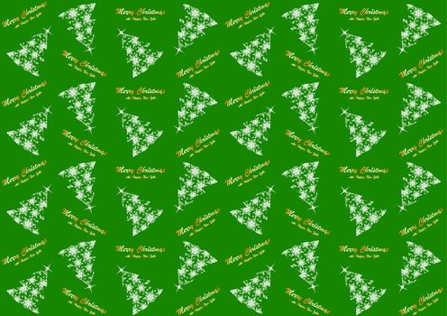 Seamless pattern with Christmas tree for the new year and Christmas