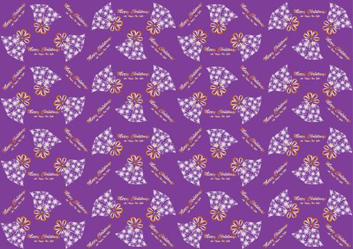 Seamless pattern with Christmas bells for the new year and Christmas