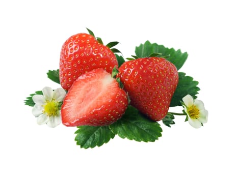 Fresh strawberry isolated on a white background