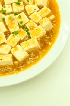 Chinese Sichuan  food  call "Mala Tofu" mean hot and spice tofu