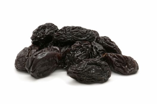 handful of raisins isolated on white background