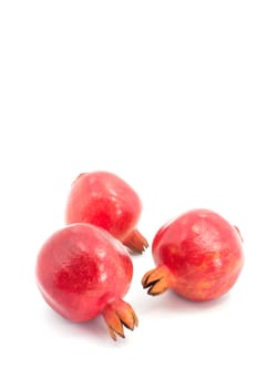group of pomegranate isolated on white background