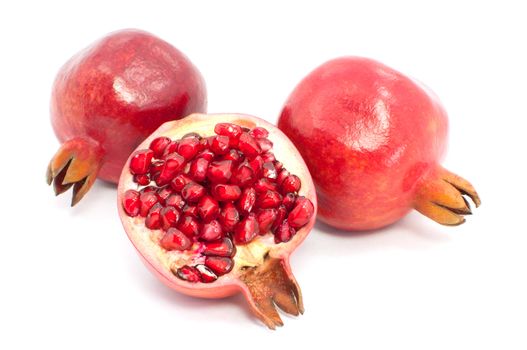 pomegranate isolated on white background