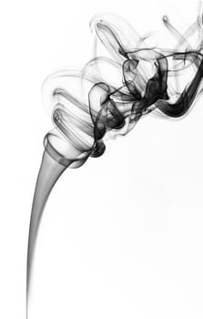 Abstract smoke isolated on white