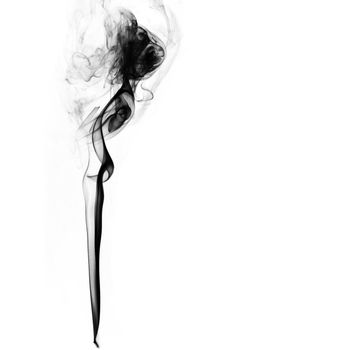 Abstract smoke isolated on white