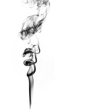 Abstract smoke isolated on white