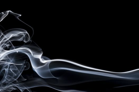 Abstract smoke isolated on black