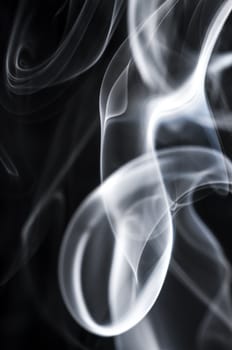 Abstract smoke isolated on black