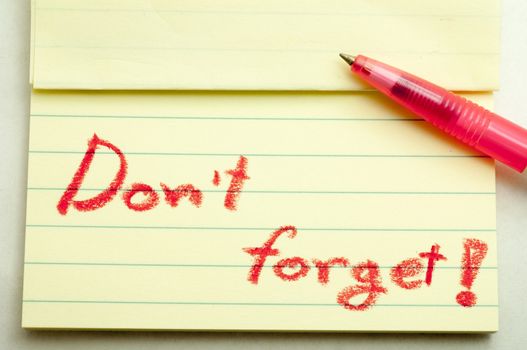 Don't Forget  Note