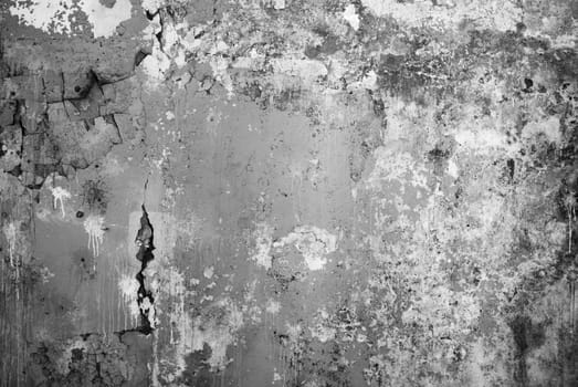 Stone wall in grunge style with many cracks