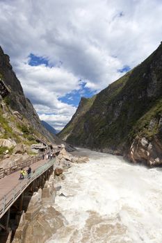 Tiger Leaping Gorge in Lijiang, Yunnan Province, China. 