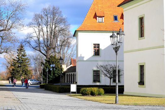 The courtyard of Benedictine monastery in Brevnov, Prague, Czech Republic