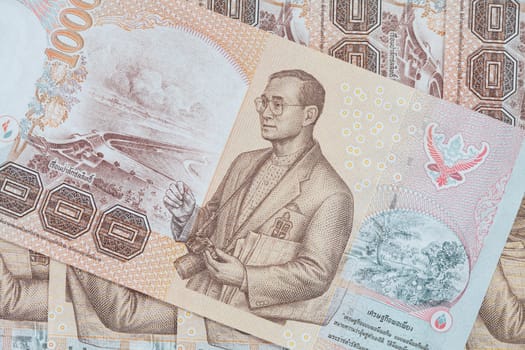 Close-up of thousand thai baht