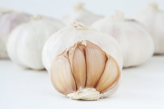 Garlic isolated on white background
